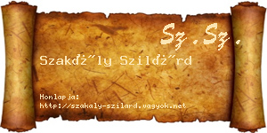 Szakály Szilárd névjegykártya