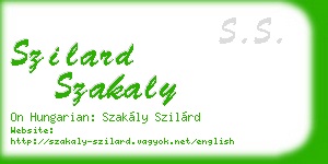 szilard szakaly business card
